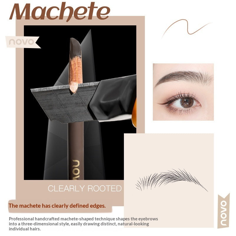 Natural Shaping Machete Smudge-proof Double-ended Eyebrow Pencil