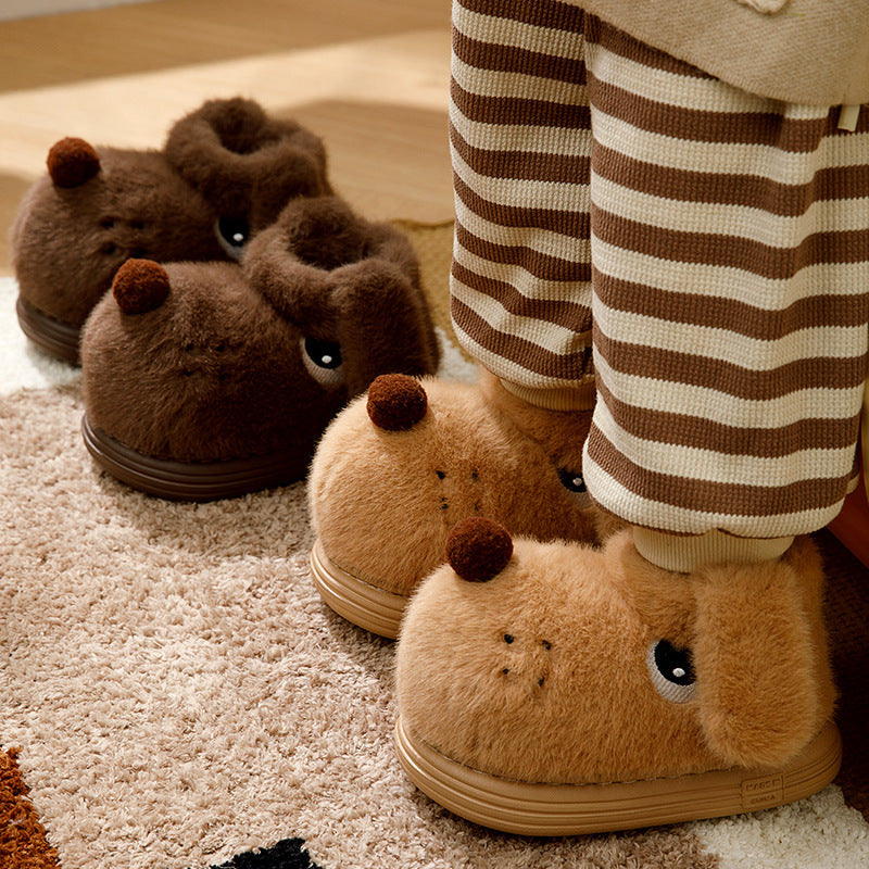 Cartoon Puppy Funny Warm Home Cotton Boots