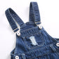 Boys' Fashion Simple Denim Suspender Pants