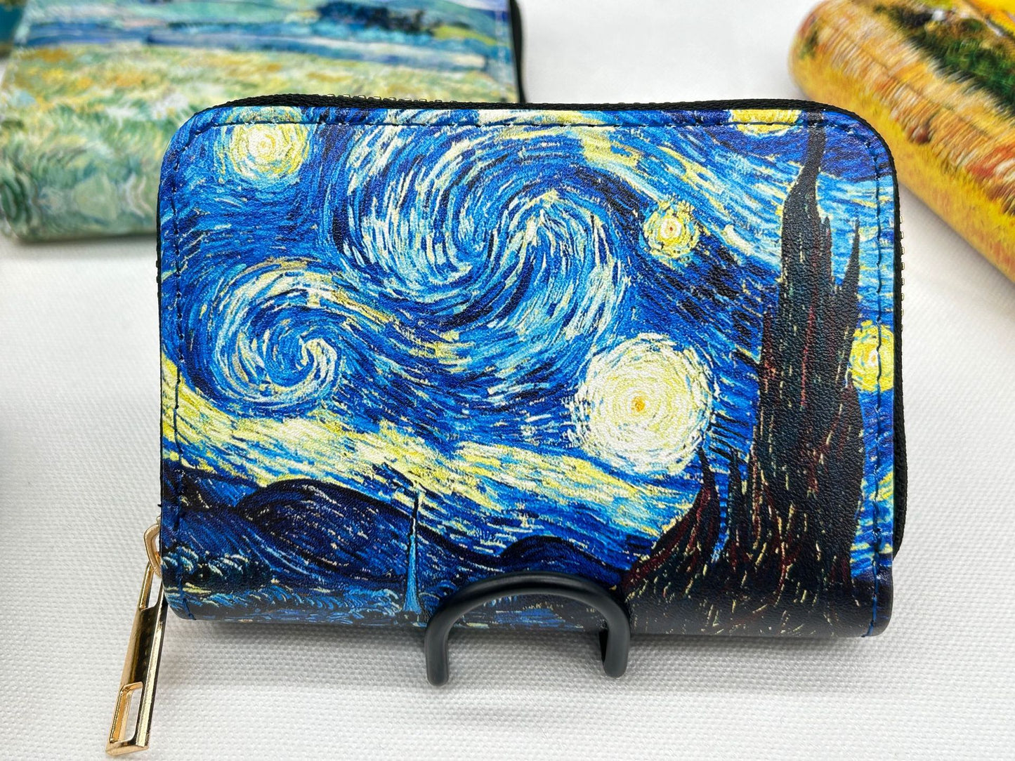 Retro Oil Painting Van Gogh Design High-Capacity Anti-Magnetic Multi-Card Cardholder