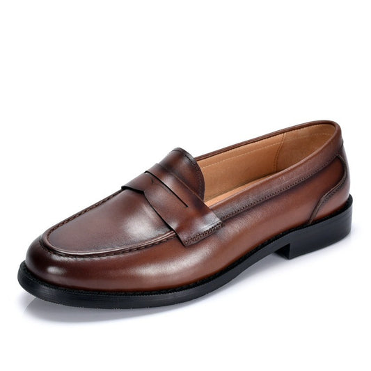 Mens British-style Vintage Slip-on Low-cut Loafers
