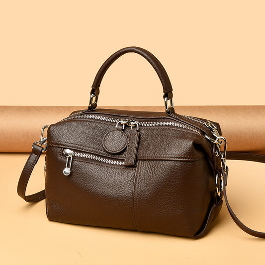 Womens Shoulder Bag Made From Premium Full-grain Cowhide For A Luxurious