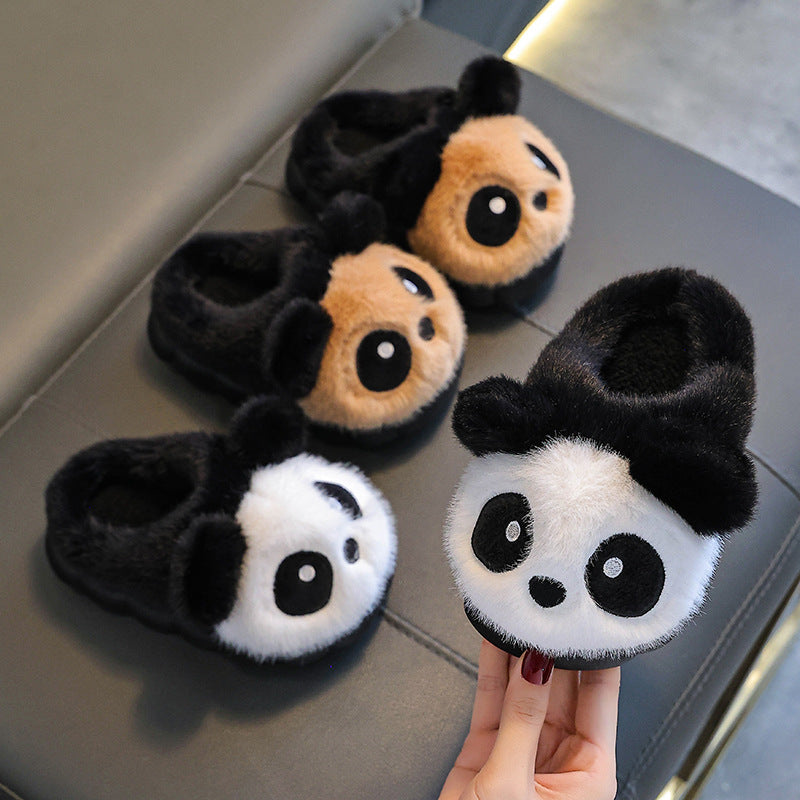 Winter Cotton Slippers For Children  Warm And Fleece-lined Cotton Shoes