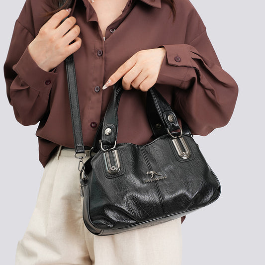European And American-style Handbag Made From Soft Leather
