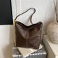 Large-capacity Textured Soft Leather Bag In A Korean-style Single-shoulder Design