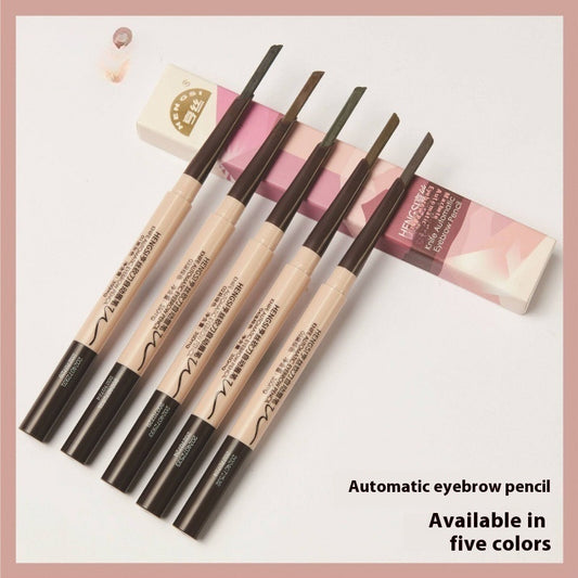 Makeup Color Rendering Double Head Extremely Thin Waterproof And Sweat-proof Eyebrow Pencil