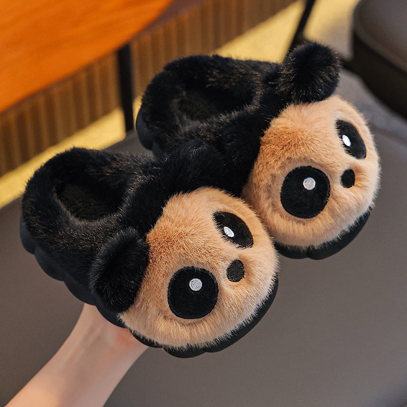 Winter Cotton Slippers For Children  Warm And Fleece-lined Cotton Shoes