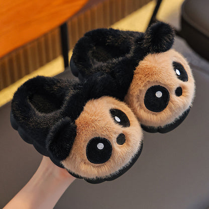 Winter Cotton Slippers For Children  Warm And Fleece-lined Cotton Shoes