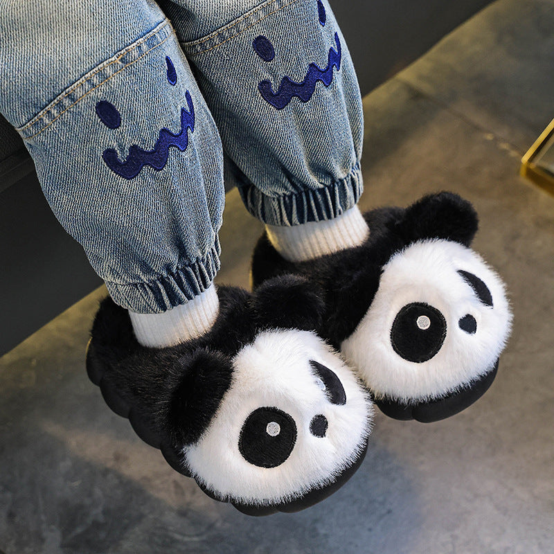Winter Cotton Slippers For Children  Warm And Fleece-lined Cotton Shoes
