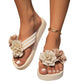 Flower Flip-flops Thick-soled Slippers Casual And Versatile Lightweight Beach Shoes