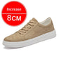 Mens Invisible Height Increasing Thick Soled Elevating Shoes Mens Casual White Trendy Athletic Sneakers
