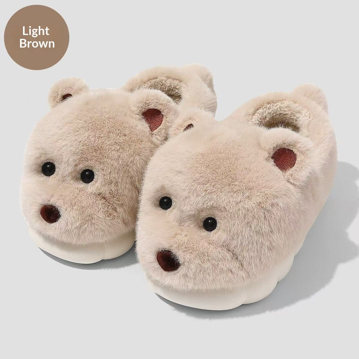 Cartoon Plush Warm Non-slip Thick-soled Cotton Slippers