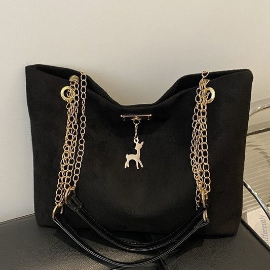 Retro Commuter Texture Chain Shoulder Bag