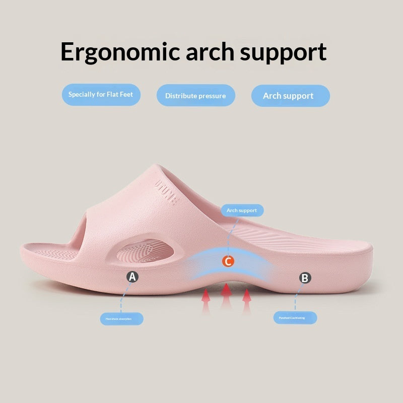 Womens Indoor Non-slip Flat-foot Sandals For Home Use