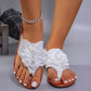Sweet Flower Flat Slippers Casual Versatile Beach Sandals