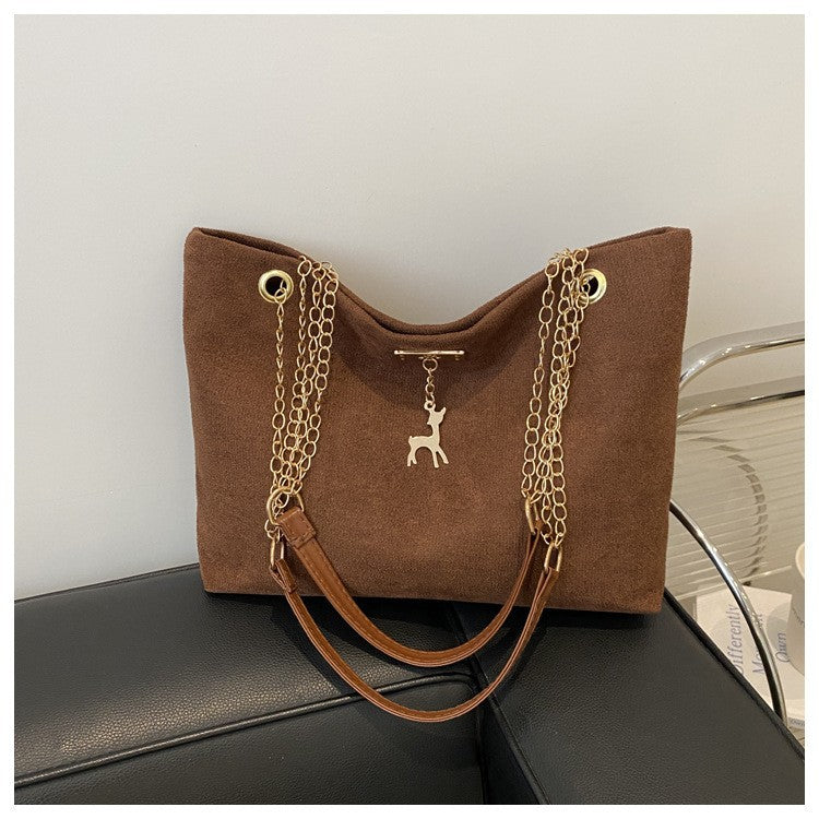 Retro Commuter Texture Chain Shoulder Bag