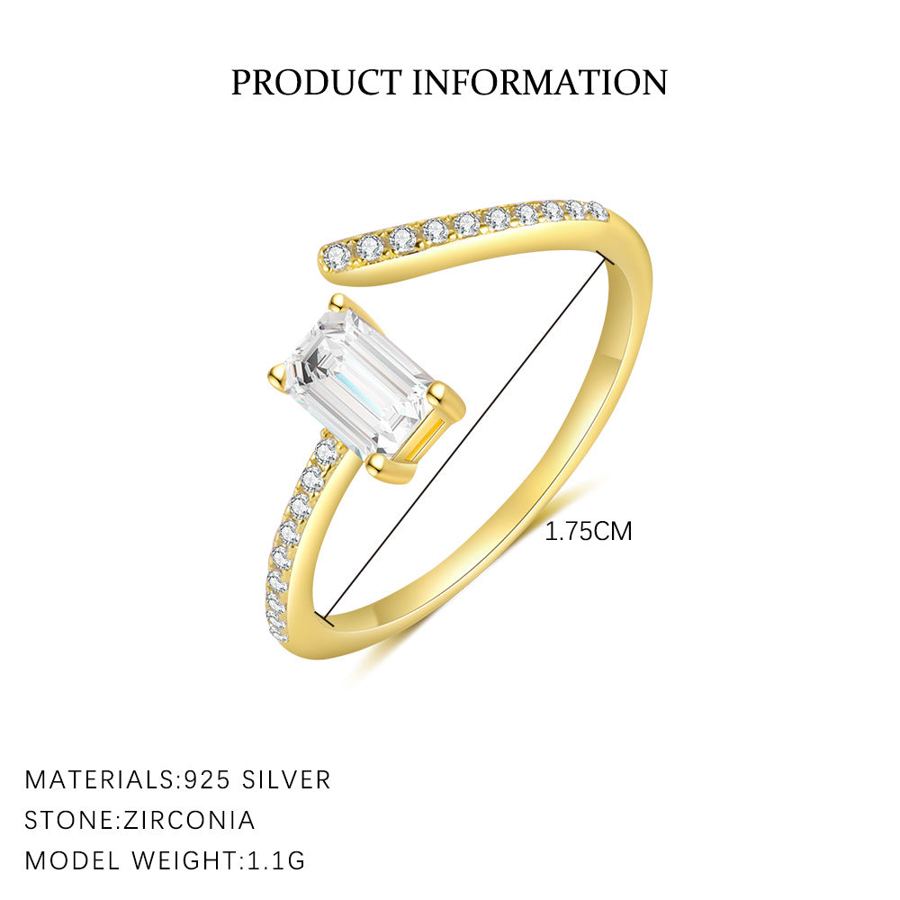 Geometric Open Design Womens Cross Ring With Diamonds A Niche Statement Piece