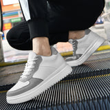 Mens Casual Korean-style Low-top White Sneakers