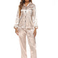 Pajamas Women's Long Sleeve Sleepwear Soft Button Loungewear Pjs Set Nightwear