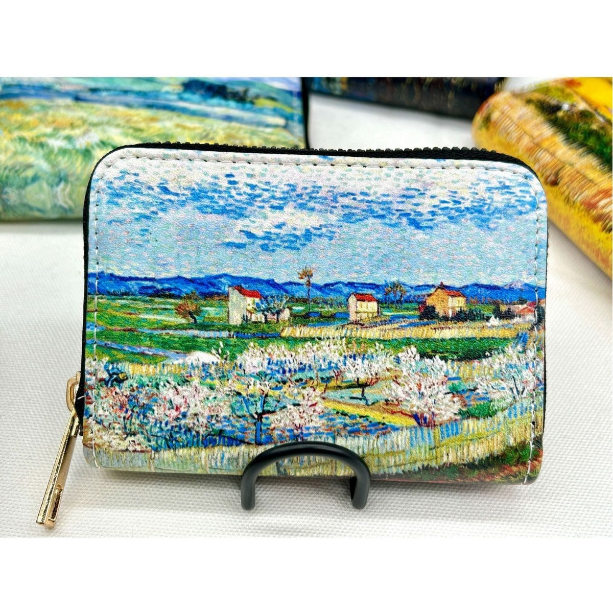 Retro Oil Painting Van Gogh Design High-Capacity Anti-Magnetic Multi-Card Cardholder