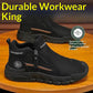 Trendy Mens Slip-resistant Workwear Shoes, Versatile Mens Footwear With A Zipper
