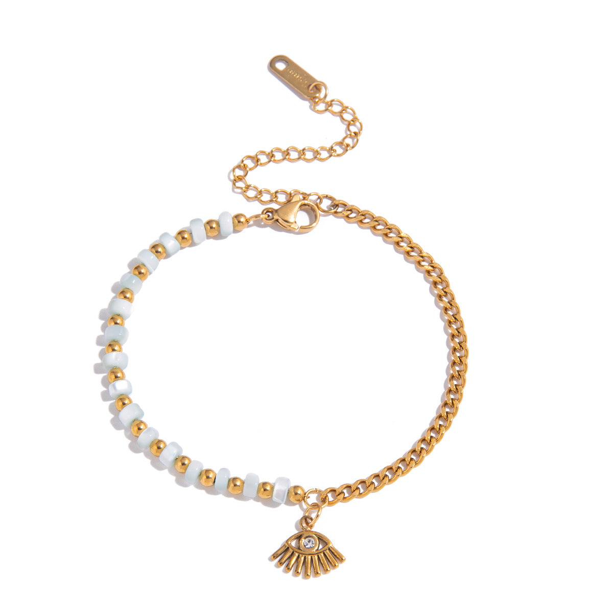 Instagram-style Fashion Accessory Handcrafted Beaded Bracelet With Natural Stones