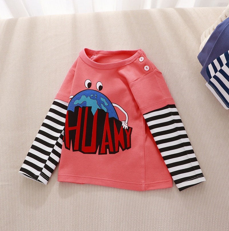 Children's Long-sleeved Underwear Cotton Bottoming Shirt