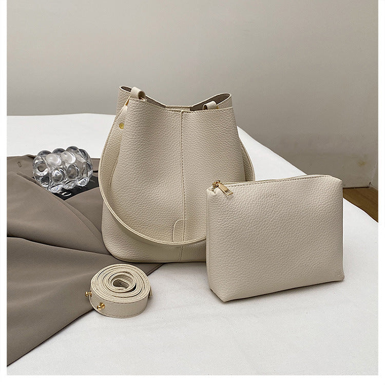 Sophisticated Winter Bucket Bag Set A Versatile Minimalist Single-shoulder Crossbody Bag