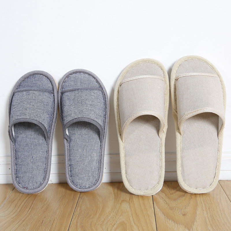 Couples Indoor Floor Slippers Solid Color