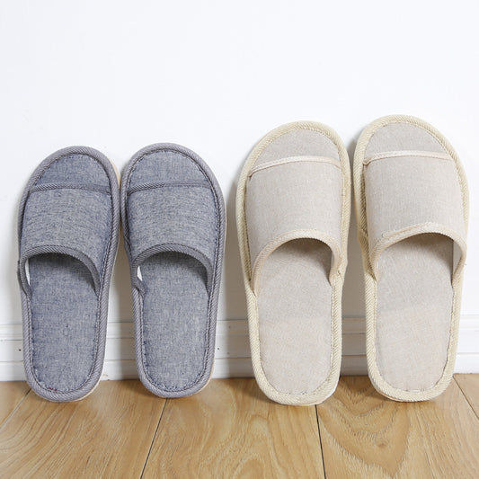 Couples Indoor Floor Slippers Solid Color