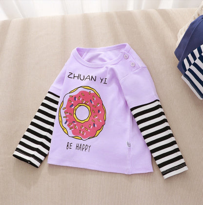 Children's Long-sleeved Underwear Cotton Bottoming Shirt