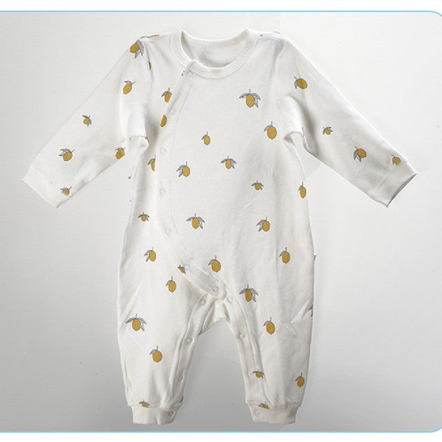 Lemon Organic Cotton Newborn Girl's Jumpsuit