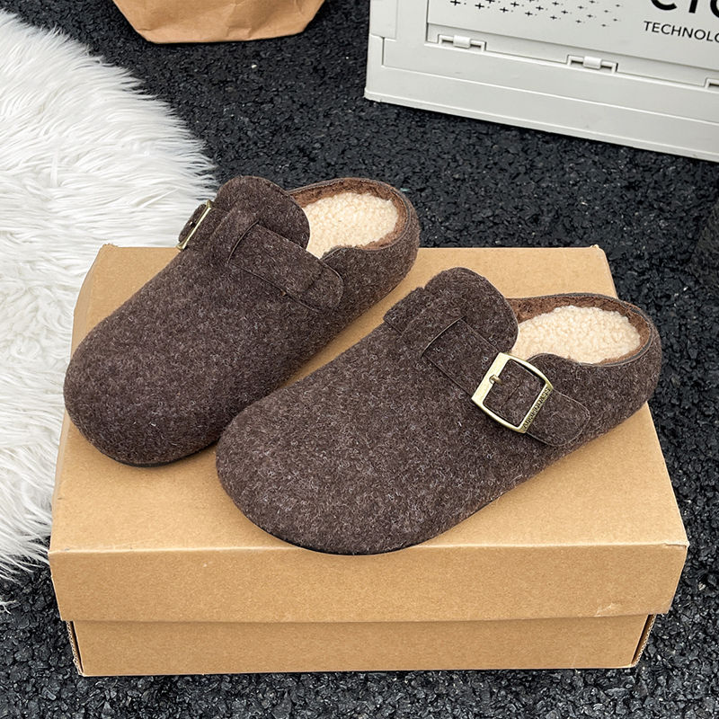 Womens Stylish Casual Wool And Cotton Slippers