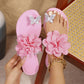 Fashionable Flat Sandals For Versatile Outdoor Wear Floral Flip-flops
